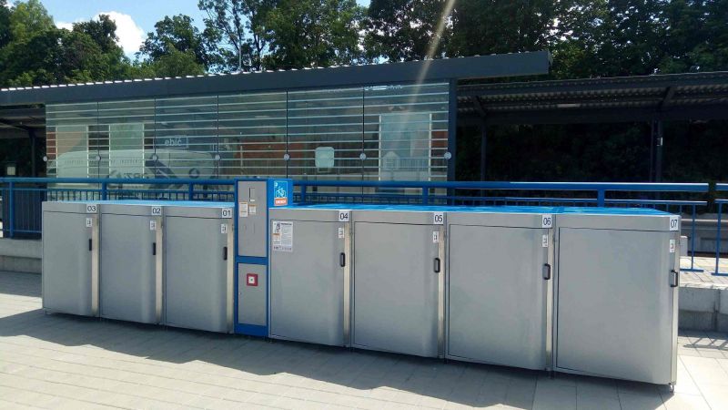 Bike Box - Trebic, train station